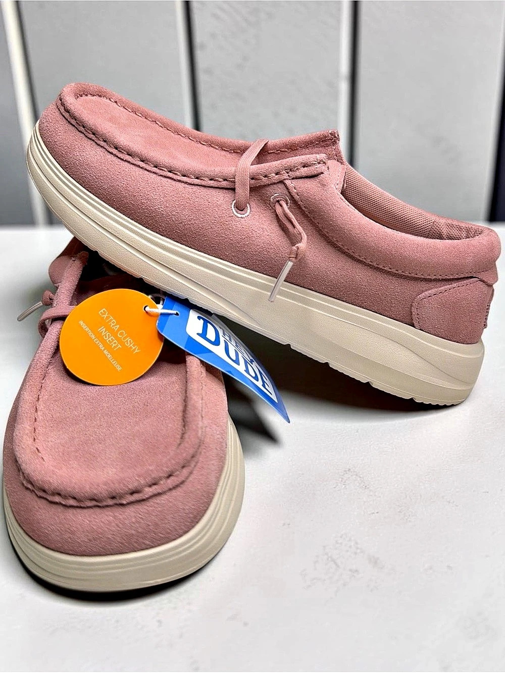 HEY Dude WENDY COMF SUEDE - ROSE PINK/WHISPER PINK